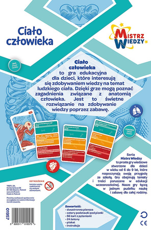 Ciało człowieka gra PLANSZOWA edukacyjna Mistrz Wiedzy nauka dla dzieci 