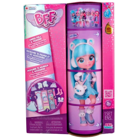 CRY BABIES BFF KRISTAL LALKA MODOWA + AKCESORIA ORYGINALNA TM TOYS ŚLICZNA