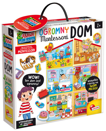 OUTLET Montessori Ogromny 30 ELEMENTÓW dom gra dla najmłodszych 2+ 85644 LISCIANI