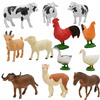 Zwierzęta domowe gospodarstwo FIGURKI krowa owca koń kogut kura FARMA
