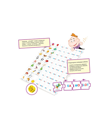 Poznajemy Sylaby z Profesorkiem gra planszowa edukacyjna nauka dzieci 4+