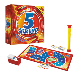 OUTLET 5 SEKUND gra planszowa towarzyska quiz POLSKA EDYCJA DUŻA NOWA CZERWONA