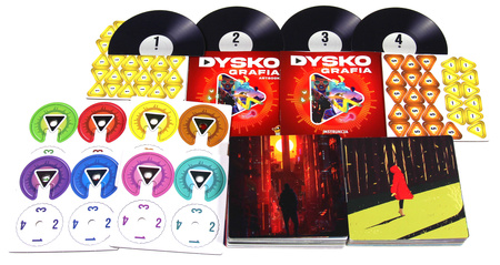 DYSKOGRAFIA MUZYCZNA GRA IMPREZOWA szybka planszowa 3-8 GRACZY hity muzyki