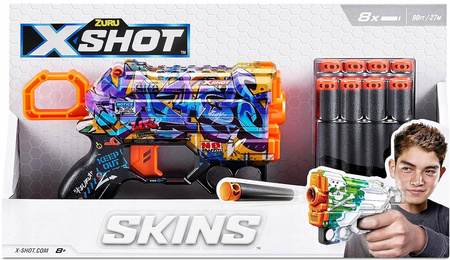 WYRZUTNIA X-SHOT KEEP OUT SKINS MENACE NA pistolet +strzałki do wyrzutni
