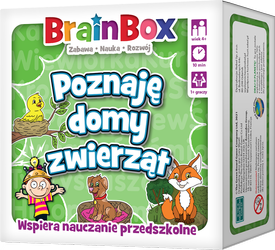 BrainBox PRZEDSZKOLE Domy zwierząt Brain Box gra planszowa