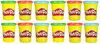 ZESTAW 12 PLAY DOH CIASTOLINA DUŻA TUBA sensoryczna masa plastyczna 1344g