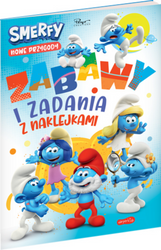 SMERFY ZABAWY DLA DZIECI +KOLOROWANKA +ZADANIA +NAKLEJKI KSIĄŻKA MEGA ZESTAW