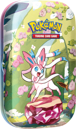 Pokemon Prismatic Evolutions Sylveon Tin Puszka 2 boostery ORYGINALNE KARTY