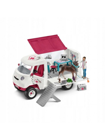OUTLET Schleich 42370 Mobilna lecznica dla zwierząt weterynarz zestaw auto koń