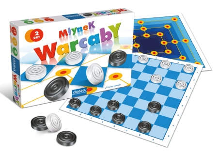 Gra Warcaby/Młynek planszowa logiczna KLASYCZNA dla dzieci 5+ strategiczna