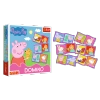 DOMINO ŚWINKA PEPPA markowa klasyczna gra planszowa dla przedszkola dzieci