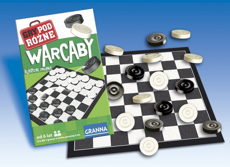 Warcaby gra planszowa logiczna strategiczna dla dzieci 6+ KLASYCZNA rodzina