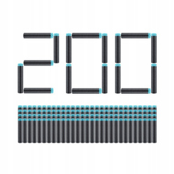 STRZAŁKI DO PISTOLETÓW WYRZUTNI NABOJE POCISKI RZUTKI MIĘKKA PIANKA 200 szt