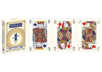 WADDINGTONS Americana 55 KART DO GRY POKER TYSIĄC OCZKO BRYDŻ KARTY PREMIUM