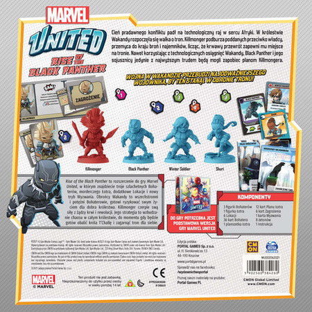 MARVEL UNITED gra 2x ROZSZERZENIE: Rise of Black Panther +Tales of Asgard