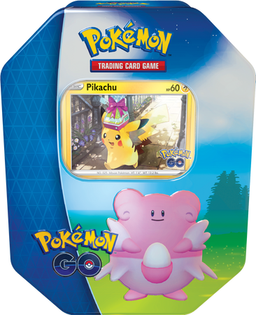 Karty Pokemon Go TCG PUDEŁKO BLISSEY METALOWE na talię +4x booster saszetka ORYGINALNE KARTY