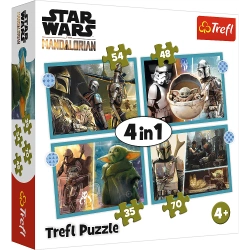 OUTLET PUZZLE 4w1 Mandalorian Star Wars 34397 Trefl