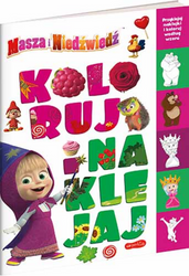 MASZA I NIEDŹWIEDŹ KOLOROWANKA +NAKLEJKI książka książeczka dla dzieci
