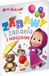 MASZA I NIEDŹWIEDŹ ZABAWY +ZADANIA +NAKLEJKI książka książeczka dla dzieci
