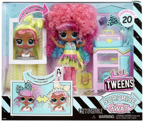 LOL SURPRISE TWEENS SWAP LALKA CORA CURLS SUPRISE 2 CRIMPS ZAMIANA GŁÓW