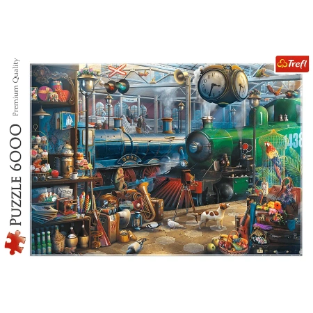 OUTLET Puzzle STACJA KOLEJOWA pociągi pociąg puzle dla dorosłych 6000 elementów