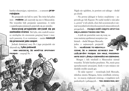 MINECRAFT SAGA WOODSWORD Zagadka Lochów książka POWIEŚĆ OFICJALNA PRZYGODA