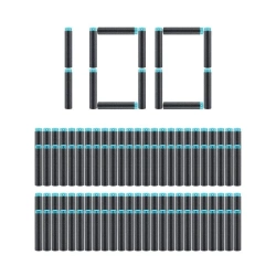 STRZAŁKI DO PISTOLETÓW WYRZUTNI NABOJE POCISKI RZUTKI MIĘKKA PIANKA 100 szt