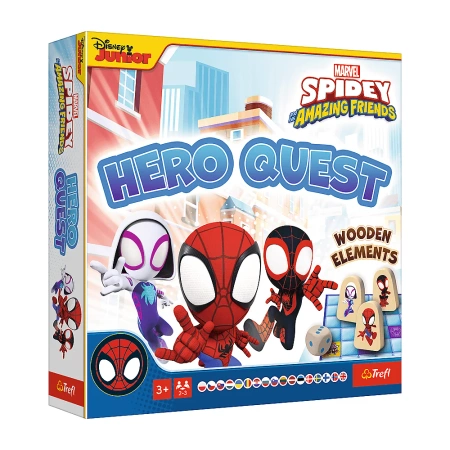 OUTLET Hero Quest Spidey DREWNIANA gra planszowa dla dzieci 3+ SPIDERMAN MARVEL