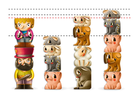 Muzykanci z Bremy gra planszowa na spostrzegawczość dla dzieci 5+ bajki