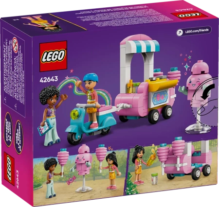LEGO FRIENDS 42643 STOISKO KAWIARNIA Z WATĄ CUKROWĄ skuter klocki figurki