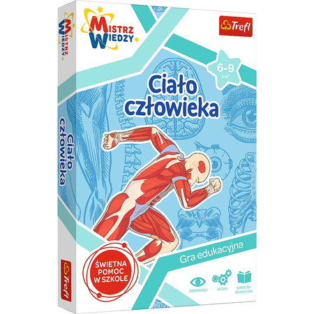 Ciało człowieka gra PLANSZOWA edukacyjna Mistrz Wiedzy nauka dla dzieci 
