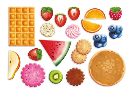 Podwieczorek gra planszowa GRANNA dla dzieci 2+ jedzenie posiłki edukacyjna