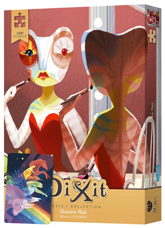 DIXIT MINI ROZSZERZENIE DODATEK KARTA PROMO do gra planszowa +PUZZLE 1000 Chameleon Night