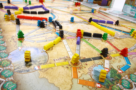 Wsiąść do Pociągu Niemcy gra planszowa POCIĄGI układanie tras wagony mapa