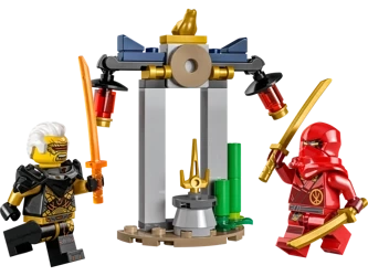 LEGO NINJAGO Bitwa Kaia i Raptona zestaw 30650 klocki dla dzieci 2 FIGURKI