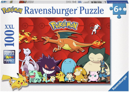 OUTLET Puzzle POKEMON XXL 100 puzle dla dzieci Charizard Pikachu top pokemony