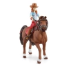 2x Schleich KOŃ 2x FIGURKA HANNAH LISA 2x UZDA SIODŁO KASK KONIE HORSE CLUB
