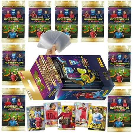 OUTLET PANINI FIFA 365 2025 ADRENALIN 2025 karty piłkarskie PUSZKA KOLEKCJONERA WIELKA XL