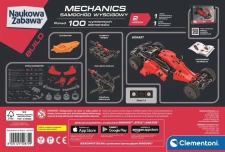 SAMOCHÓD WYŚCIGOWY FORMUŁA 1 BOLID FORMUŁY LABORATORIUM MECHANIKI CLEMENTONI