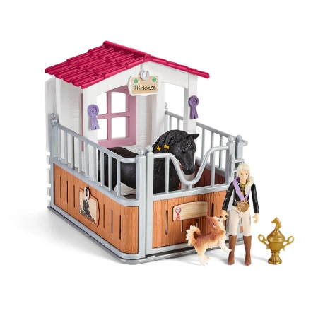 Schleich 42437 ZAGRODA DLA KONI konie figurki stajnia Horse Club koń pies