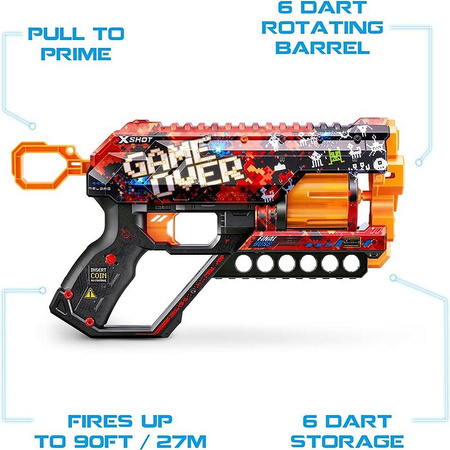 WYRZUTNIA X-SHOT GAME OVER SKINS GRIEFER NA pistolet +strzałki do wyrzutni