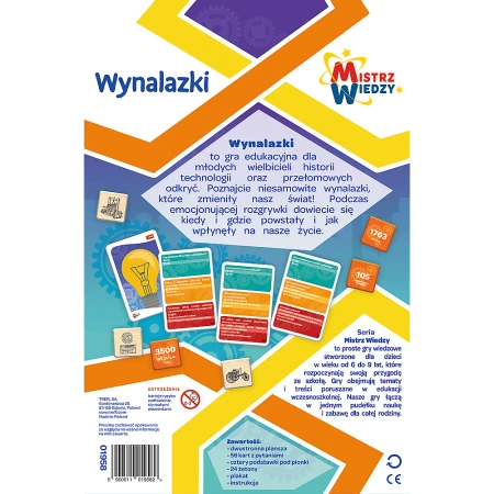 Wynalazki gra PLANSZOWA edukacyjna Trefl rodzinna Mistrz Wiedzy dla dzieci 