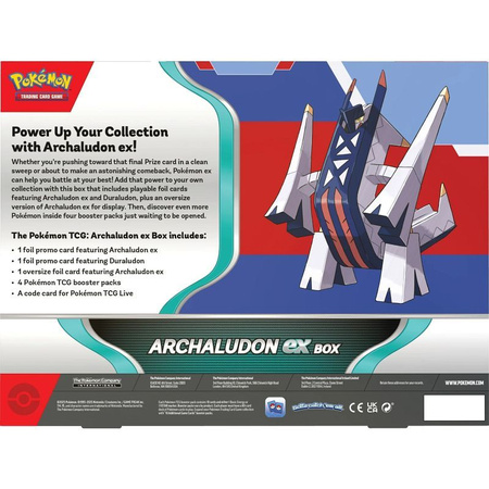Zestaw kart Pokemon TCG Archaludon ex Box 4 boostery ORYGINALNE KARTY