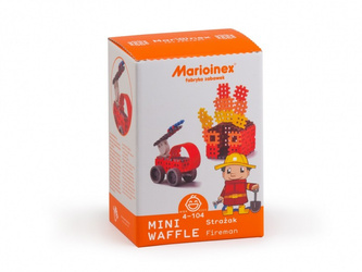MARIOINEX KLOCKI MINI WAFLE WAFFLE STRAŻ POŻARNA STRAŻAK ZESTAW 68 klocków