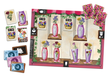 KWIACIARENKA GRA PLANSZOWA RODZINNA TOWARZYSKA KWIATY KWIACIARNIA PIĘKNA