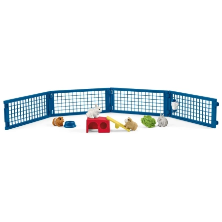 Schleich 42500 14w1 ZAGRODA DOM DLA ZWIERZĄT +4 FIGURKI królik figurka