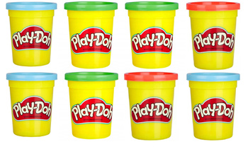 ZESTAW 8 DUŻYCH TUB PLAY DOH CIASTOLINA HASBRO masa plastyczna AŻ 896g