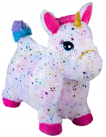 SKOCZEK JEDNOROŻEC DO SKAKANIA DMUCHANY KONIK ZABAWKA DLA DZIECI Z POMPKĄ