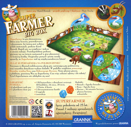 SUPER FARMER BIG BOX Super Farmer zwierzęta z farmy gra ekonomiczna 6+