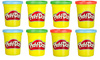 ZESTAW 8 DUŻYCH TUB PLAY DOH CIASTOLINA HASBRO masa plastyczna AŻ 896g